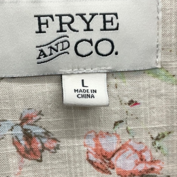 581 - Frye NWT Green and Cream Jacket Size Large - Picture 2 of 7